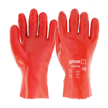 LUVA PVC VERMELHO 27 CM