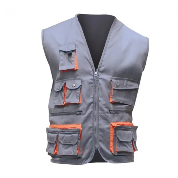 Colete Multi Bolsos Bicolor...