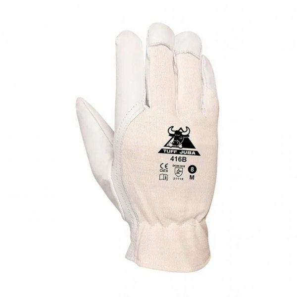 Luva Pele C/ Dorso Em Algodão