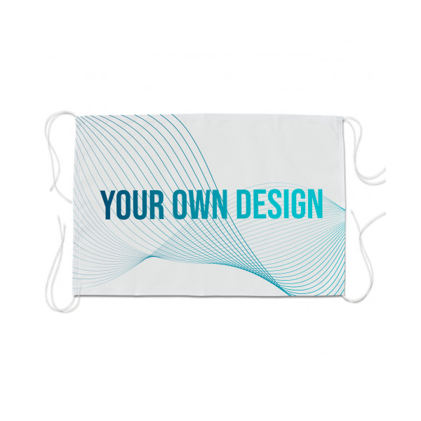 Banner com fita em cada canto