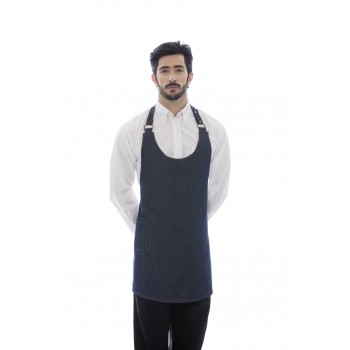 Avental de peito em ganga...