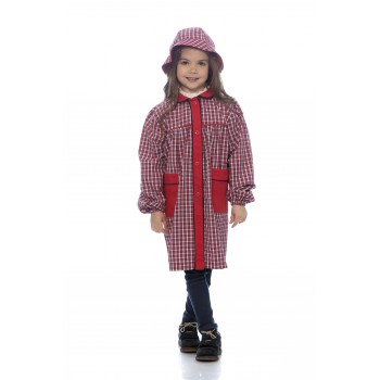 Bata menina em xadrez