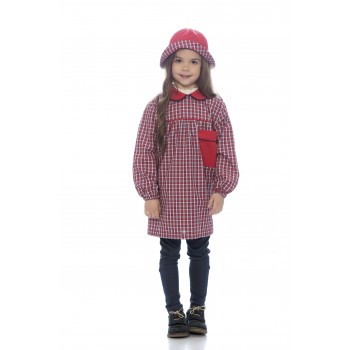 Bata menina em xadrez