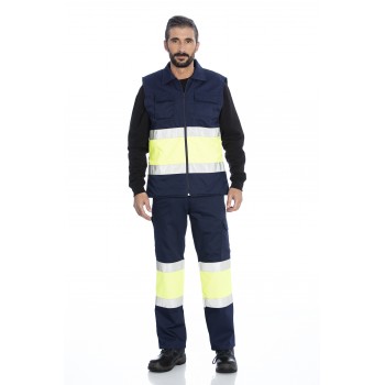 Colete acolchoado em sarja...