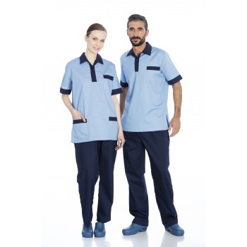 Túnica unisexo em sarja